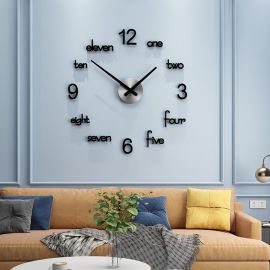 3d Diy Wall Clock Modern Design Acrylic Silent Watch 3D Wall Sticker Clocks Wall Home Decor Living Room