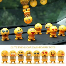 Bouncing Car Dashboard Smileys Emoji Emoticon Toy Each - Multi