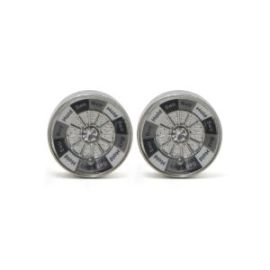 Cufflers Novelty Silver Round Cufflinks CU-2019 with Free Gift Box