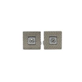 Cufflers Designer Cufflinks CU-4009 with Free Gift Box – Silver & White Square Design