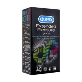 Durex Condoms Extended Pleasure Longer Lasting Timing Condoms 12 Pcs