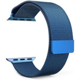 Blue Magnetic Bracelet Strap for Smart Watch 42~45mm Stainless Steel