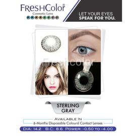 Fresh Color Cosmetic Lens - Sterling Gray