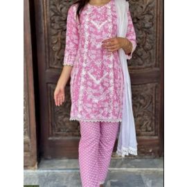 2 Pcs Women's Stitched Cotton Karandi Embroidered Suit