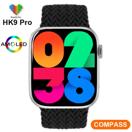New Hk9 Pro Smart Watch 2.02 Quot Amoled Screen Series 9 Compass Nfc Bluetooth Call Men Sport Smartwatch (Black)