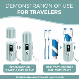 Case for a Portable Toothbrush Kit Toothpaste Carrying Maps Case Travel Accoutrements Eyeglasses Holder Box Storage Holder