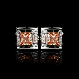 Cufflers Designer Yellow Square Stone Cufflinks CU-3003 | Tough Elegance | Free Gift Box