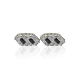 Cufflers Modern Silver Rectangle Cufflinks CU-3007 | Free Gift Box Included