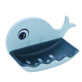Wall Mounted Fish Shape Soap Dish Stand | Silicone Flexible Soap Dish Storage Holder Bathroom Soap Plate Tray Drain Box Soap Box Plastic Soap Box Dispenser Soap Rack
