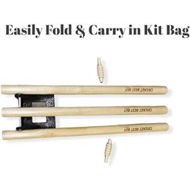 Cricket Wooden Spring Wickets Hard Ball And Tape Ball Wickets Cricket Spring Return Stumps Wickets Metal Base Multi Surface Placement