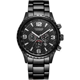 CURREN BLACK N BLACK DAIL WATCH(1.78CM)