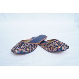 Blue Handcraft Khussa for Girls Mehndi Khusa For Girl