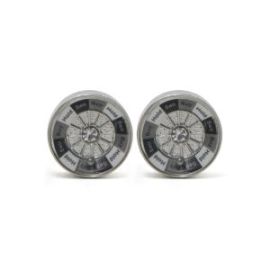 Cufflers Novelty Silver Round Cufflinks CU-2019 with Free Gift Box