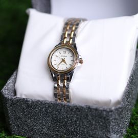 SILVER GOLDEN BALLE DIAMOND TOUCH WATCH