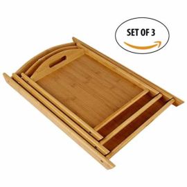3 Pcs Bamboo Multipurpose Tray