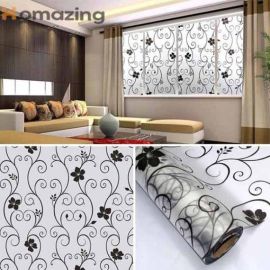 Florals Fancy Pattern Static Glass Window Films Stickers