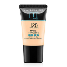 Maybelline New York Fit Me Matte + Poreless Liquid Foundation, 128, Warm Nude, 18ml