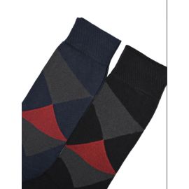 PREMIUM ARGYLE SOCKS (PACK OF 4) Black and Blue