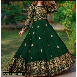 2 Pcs Women's Stitched Shamoz Silk Embroidered Maxi